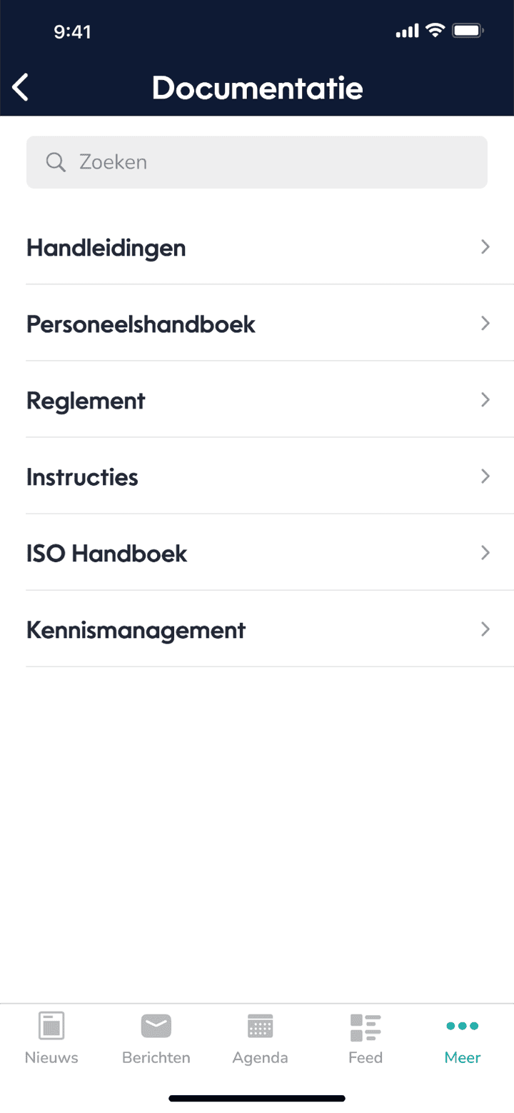 Documentatie in de app